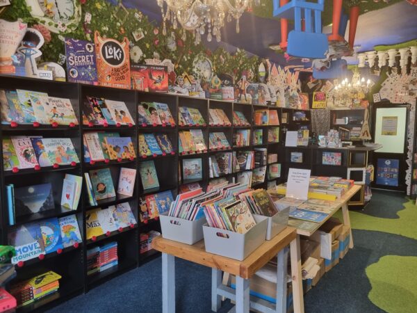 Inside of Wonderland Bookshop.