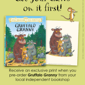 Gruffalo Granny cover with image of free art print.